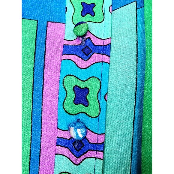 Vintage Pucci-esque Dress - Made in Italy Psychedelic Dress - 60s 70s XS - S - Picture 5 of 10